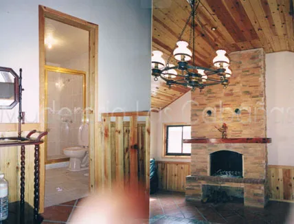 Forros interiores en madera y tablarroca